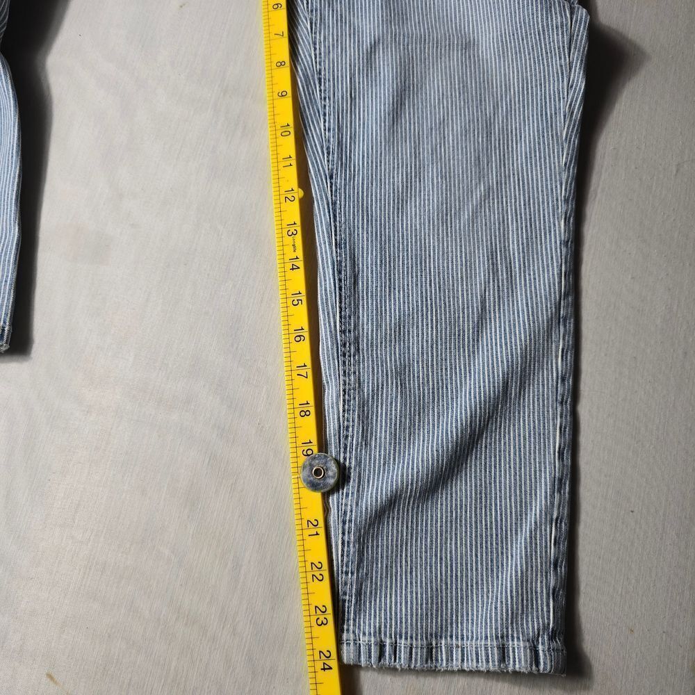 A.N.A Blue And White Striped Women's Skinny Ankle Jeans - Picture 13 of 13